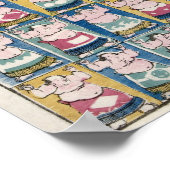 Sumo Wrestlers von Utagawa Yoshikazu (1852) Poster (Ecke)