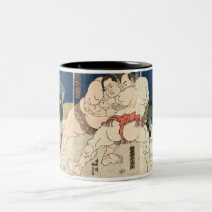 Sumo-Wrestling 1860 Zweifarbige Tasse