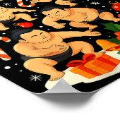 Sumo Wrestling Japanese Sumo Wrestler Christmas Tr Poster (Ecke)