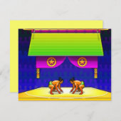 SUMO-WRESTLING-PARTY-GEBURTSTAG LADEN EINLADUNG (Vorne/Hinten)