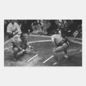 SUMO Wrestling Rechteckiger Aufkleber (Vorderseite)