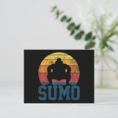 Sumo Wrestling Sumo Wrestler Vintage Postkarte (Stehend Vorderseite)