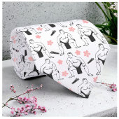 Sumos und Kirsche blühen Männerwelt Krawatte