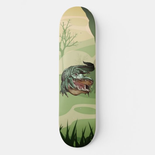 Sumpf-Alligator Skateboard (Vorderseite)