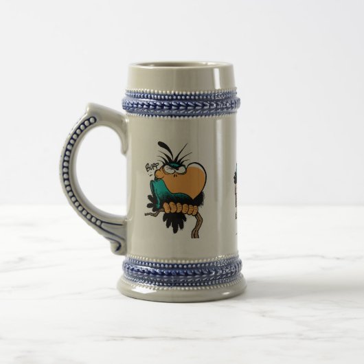 Sumpf Bludgerigar Cartoon-Bier Stein Bierglas (Links)