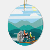 Sumpf-BootsfahrtAirBoat Keramik Ornament (Links)