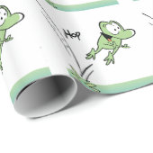 Sumpf-Bouncy Frosch-Cartoon-Verpackungs-Papier Geschenkpapier (Rolleneckpunkt)