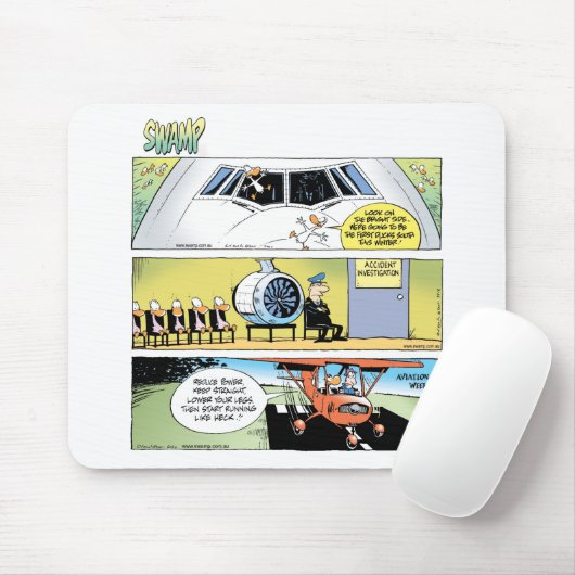 Sumpf-Cartoon-Luftfahrt Mousepad (Mit Mouse)