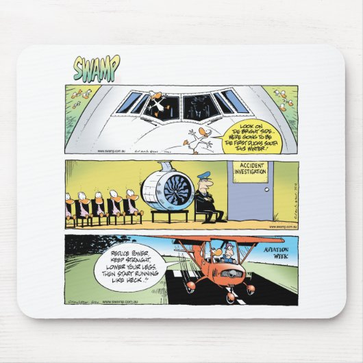Sumpf-Cartoon-Luftfahrt Mousepad (Vorne)