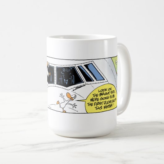 Sumpf duckt Mid Air-Zusammenstoß Kaffeetasse (VorderseiteRechts)