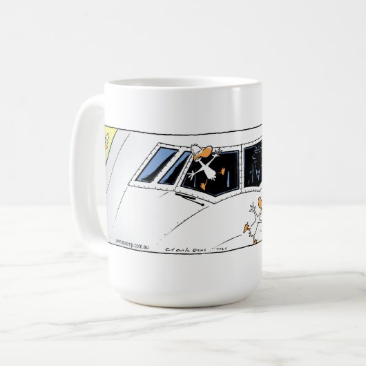 Sumpf duckt Mid Air-Zusammenstoß Kaffeetasse (Vorderseite Links)