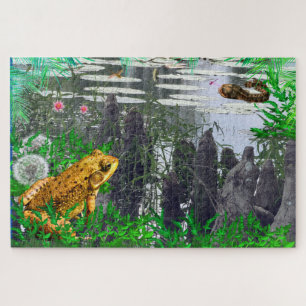 Sumpf Frosch Tier Puzzle