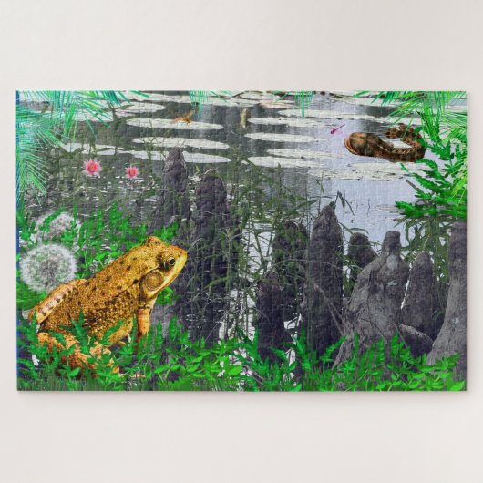 Sumpf Frosch Tier Puzzle (Horizontal)