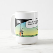 Sumpf-Golf spielende Ameisen Kaffeetasse (Vorderseite Links)