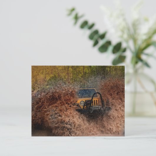 Sumpf Jeeping Postkarte (Stehend Vorderseite)