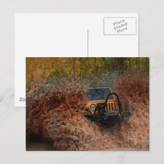 Sumpf Jeeping Postkarte (Vorne/Hinten)