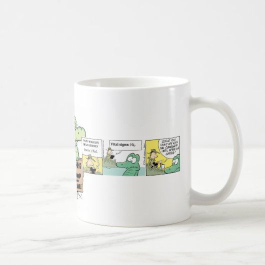 Sumpf-Krokodil-Cartoon Kaffeetasse (Rechts)