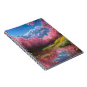 Sumpf mit blühenden Kirschbäumen Notizblock (Rechte Seite)