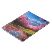 Sumpf mit blühenden Kirschbäumen Notizblock (Linke Seite)