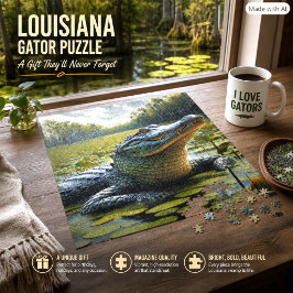 Sumpf mit Bull Alligator Jigsaw Puzzle