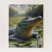 Sumpf mit Bull Alligator Jigsaw Puzzle (Vertikal)
