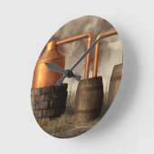 Sumpf-Mondenschein noch Runde Wanduhr (Winkel)