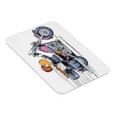 Sumpf Motorrad Cartoon Magnet (Rechte Seite)