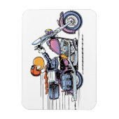 Sumpf Motorrad Cartoon Magnet (Vertikal)