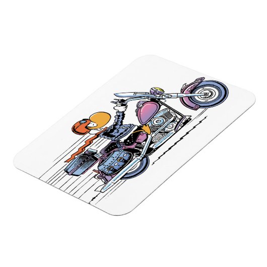 Sumpf Motorrad Cartoon Magnet (Linke Seite)