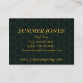 Sumpf-Öl Visitenkarte (Rückseite)