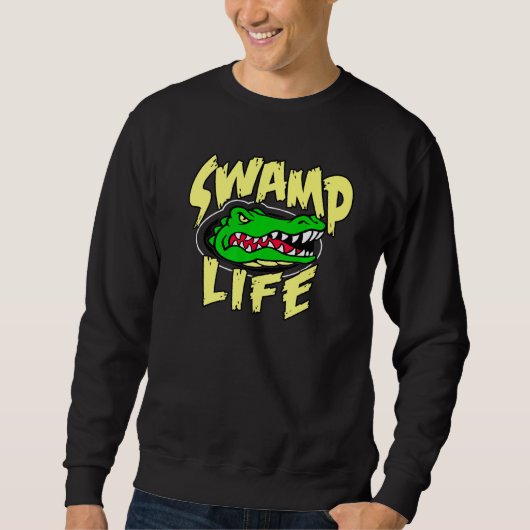 Sumpfalligator Leben Sweatshirt (Vorderseite)