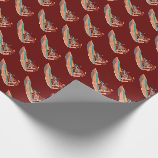 Sumpfboot Geschenkpapier (Ecke)