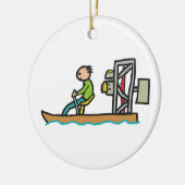 Sumpfboot Keramik Ornament (Links)