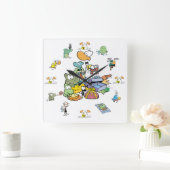 Sumpfcartoon-Charakteruhr Quadratische Wanduhr (Zuhause)