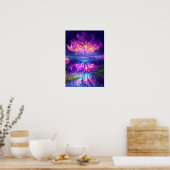 Sümpfe Verzauberung, Baum in Lila Poster (Küche)