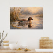 Sumpfente | Küsten-Wildtierkunst | Poster (Küche)