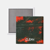 "Sumpffeuer #1" Abstrakte Geschirrspülmaschine Sta Magnet (Vorderseite/Rückseite)