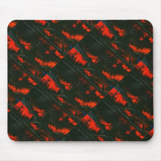 "Sumpffeuer #1" Abstraktes Design-Mousepad Mousepad (Vorne)