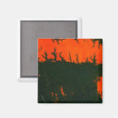 "Sumpffeuer #2" Abstrakt Art Magnet (Vorderseite/Rückseite)