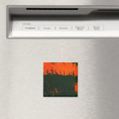 "Sumpffeuer #2" Abstrakt Art Magnet (In Situ (Geschirrspüler))