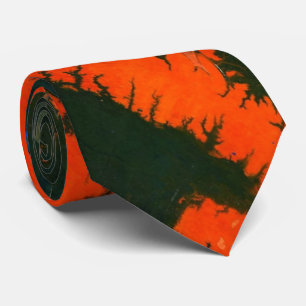 "Sumpffeuer #2" Abstrakte Design-Krawatte Krawatte