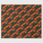 "Sumpffeuer #2" Abstraktes Design-Umschlagpapier Geschenkpapier (Flach)