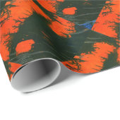 "Sumpffeuer #2" Abstraktes Design-Umschlagpapier Geschenkpapier (Rolleneckpunkt)