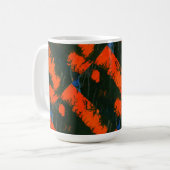 "Sumpffeuer #2 geteert" Abstrakte Design-Tasse Kaffeetasse (Vorderseite Links)