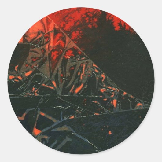 "Sumpffeuer #3" Abstract Design Sticker (Vorderseite)