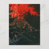 "Sumpffeuer #3" Abstrakte Design-Postkarte Postkarte (Vorderseite)