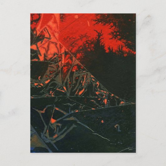 "Sumpffeuer #3" Abstrakte Design-Postkarte Postkarte (Vorderseite)