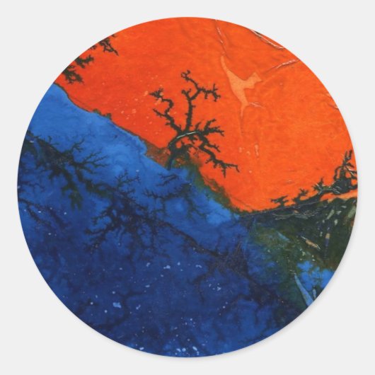 "Sumpffeuer #4" Abstract Design Sticker (Vorderseite)