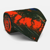 "Sumpffeuer #5" Abstrakte Design-Krawatte Krawatte (Gerollt)