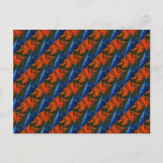 "Sumpffeuer #6" geteerte abstrakte Design-Postkart Postkarte (Vorderseite)